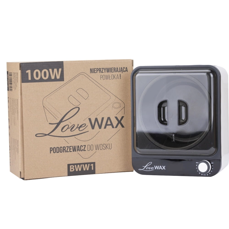 Podgrzewacz do wosku na puszkę z teflonowym wkładem biało czarny 500ml 100W LOVEWAX.jpg