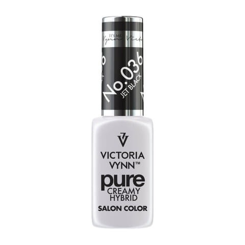 Pure lakier hybrydowy Jet Black 8 ml (036) VICTORIA VYNN.webp