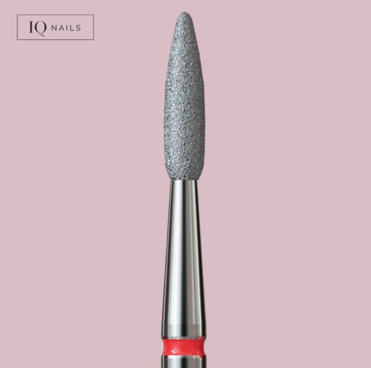 Frezy diamentowe do skórek 2.3mm delikatny długi płomyk (114) IQ NAILS.webp