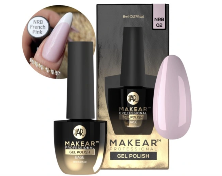 Baza kauczukowa NRB02 French Pink - Nude Rubber Base MAKEAR.webp